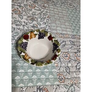 Home Interior Sonoma Villa Earthenware Ceramic Cereal Bowl‎ Raised Fruit Pattern